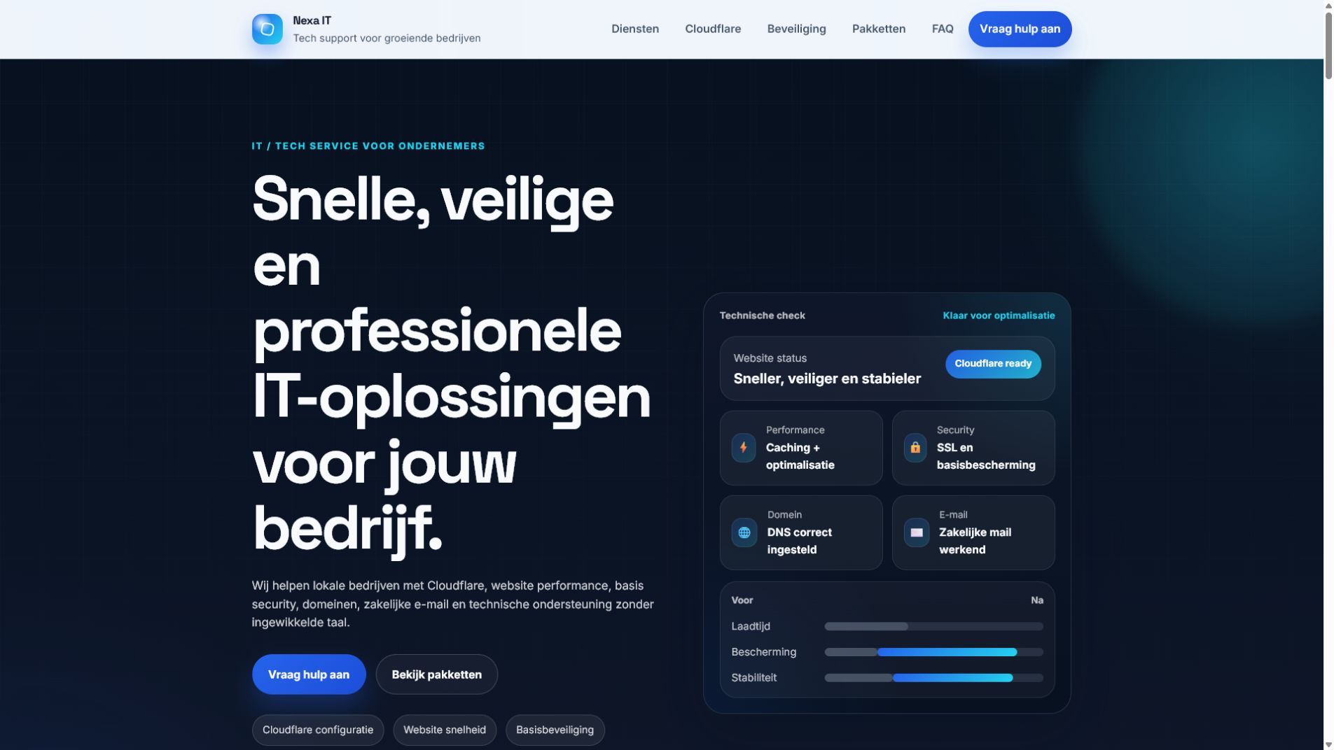 Websiteconcept Nexa IT